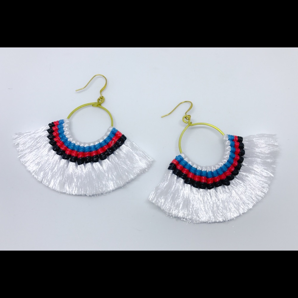 Fringe earrings.